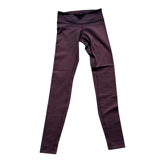 Lululemon Womens Dark Maroon Full-Length Leggings Size 4 - Picture 4 of 13